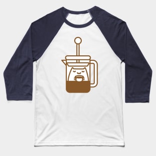 Coffee Cat Baseball T-Shirt